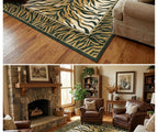 Pink Zebra Machine-Washable Area Rug