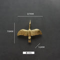 Sculptural Brass Wild Goose Cabinet Pull