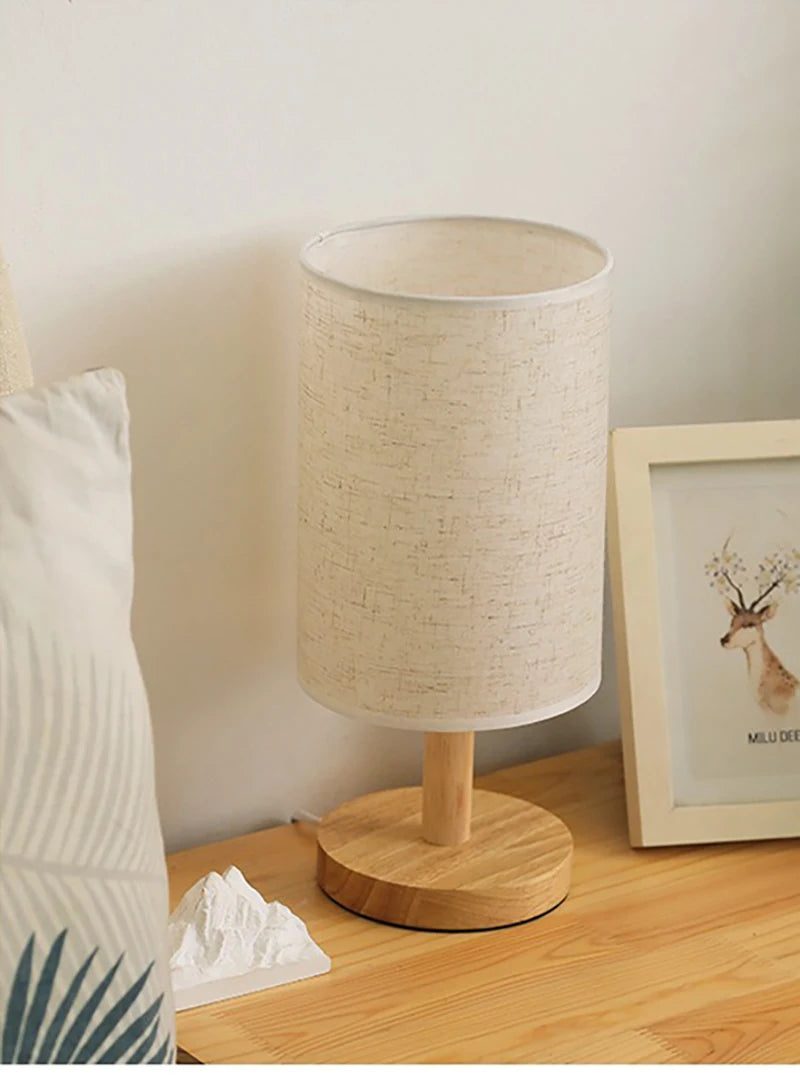 USB Dimmable Fabric Shade Table Lamp