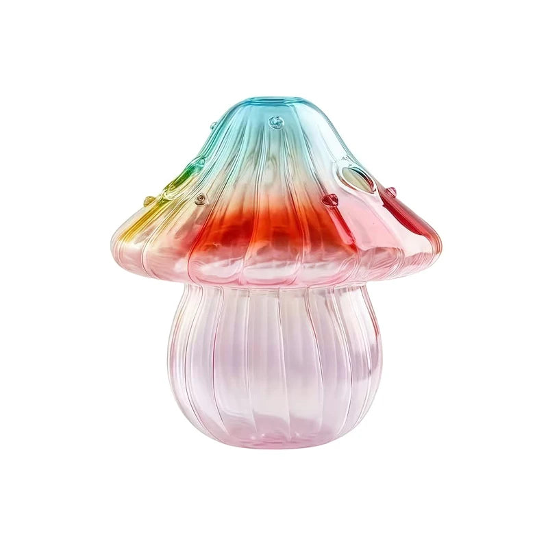 Hand-Blown Mushroom Glass Vase