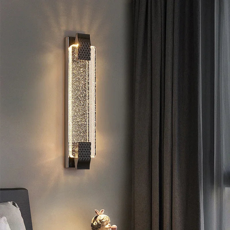 Bedside Crystal Wall Light