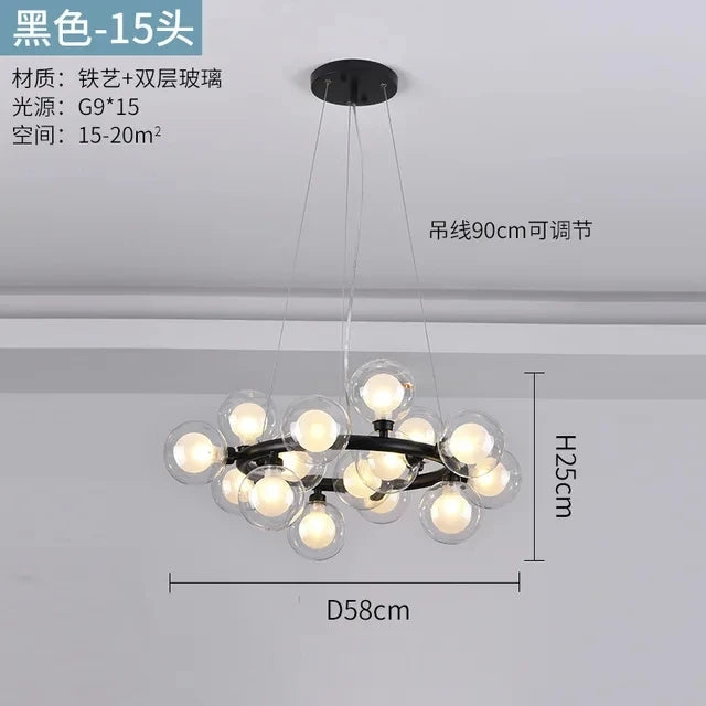 Glass LED Chandelier