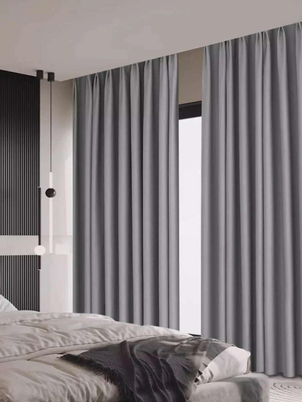 Blackout Curtains, Full Blackout, Bedroom, Heat Insulation, Sunscreen, New Hook-type Nordic Simple Living Room Sunshade Cloth