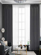 Fully Blackout Curtains, Hook Type Bedroom, Living Room, Thermal Insulation, Balcony, Sun Protection, Sunshade Fabric