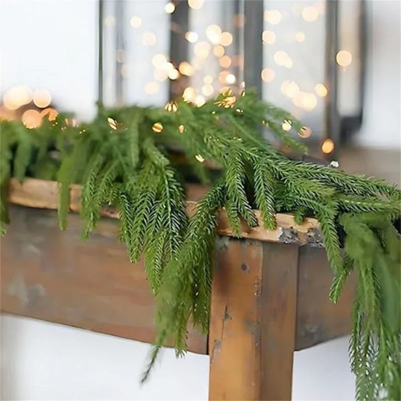 Full-Cascade Norfolk Pine Christmas Garland