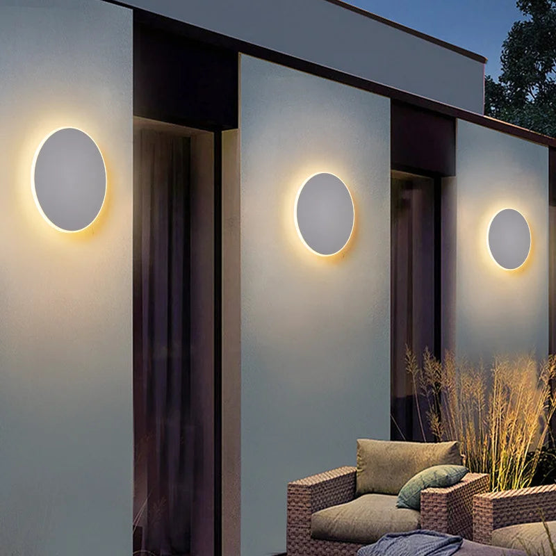 Round Waterproof Outdoor LED Wall Light — additional view