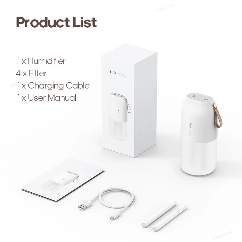 300ml Rechargeable Ultrasonic Humidifier