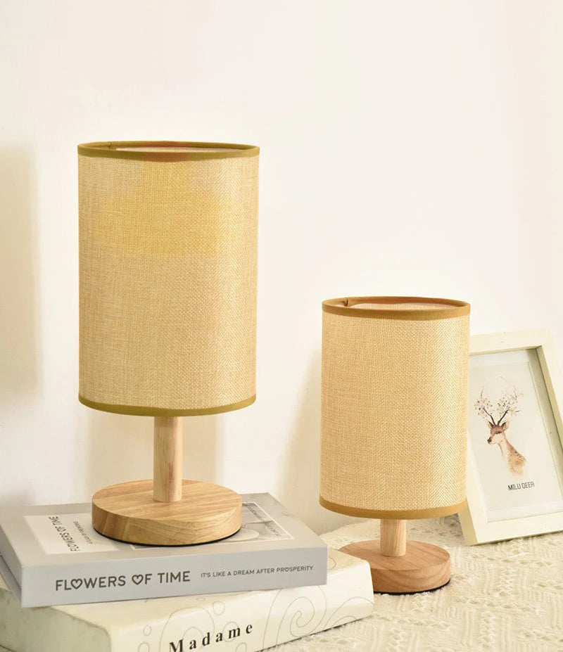 USB Dimmable Fabric Shade Table Lamp