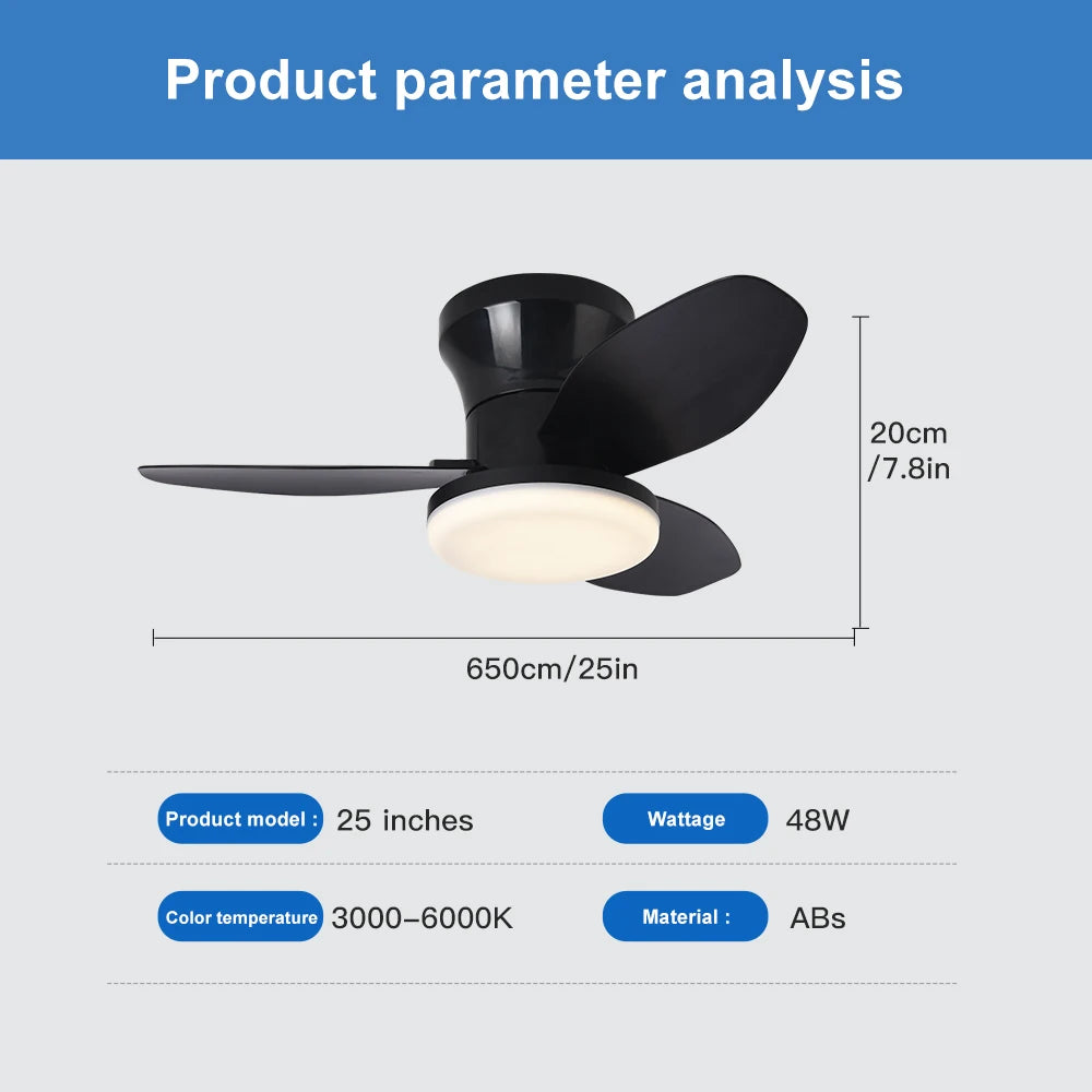 Nordic Minimalist Decorative Fan Light