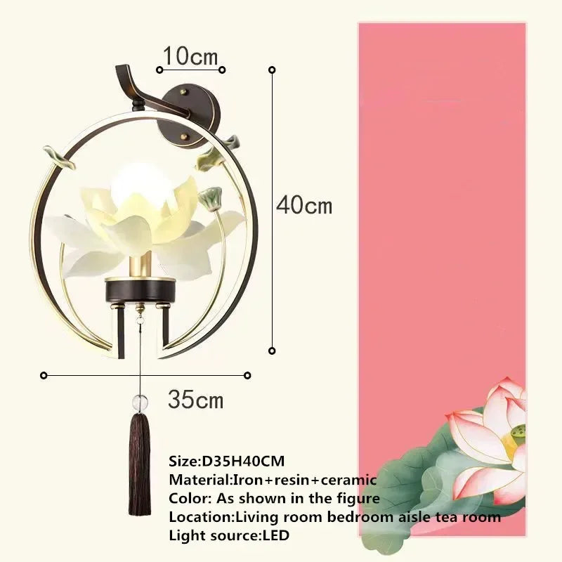 LotusGlow Artistic Wall Lamp