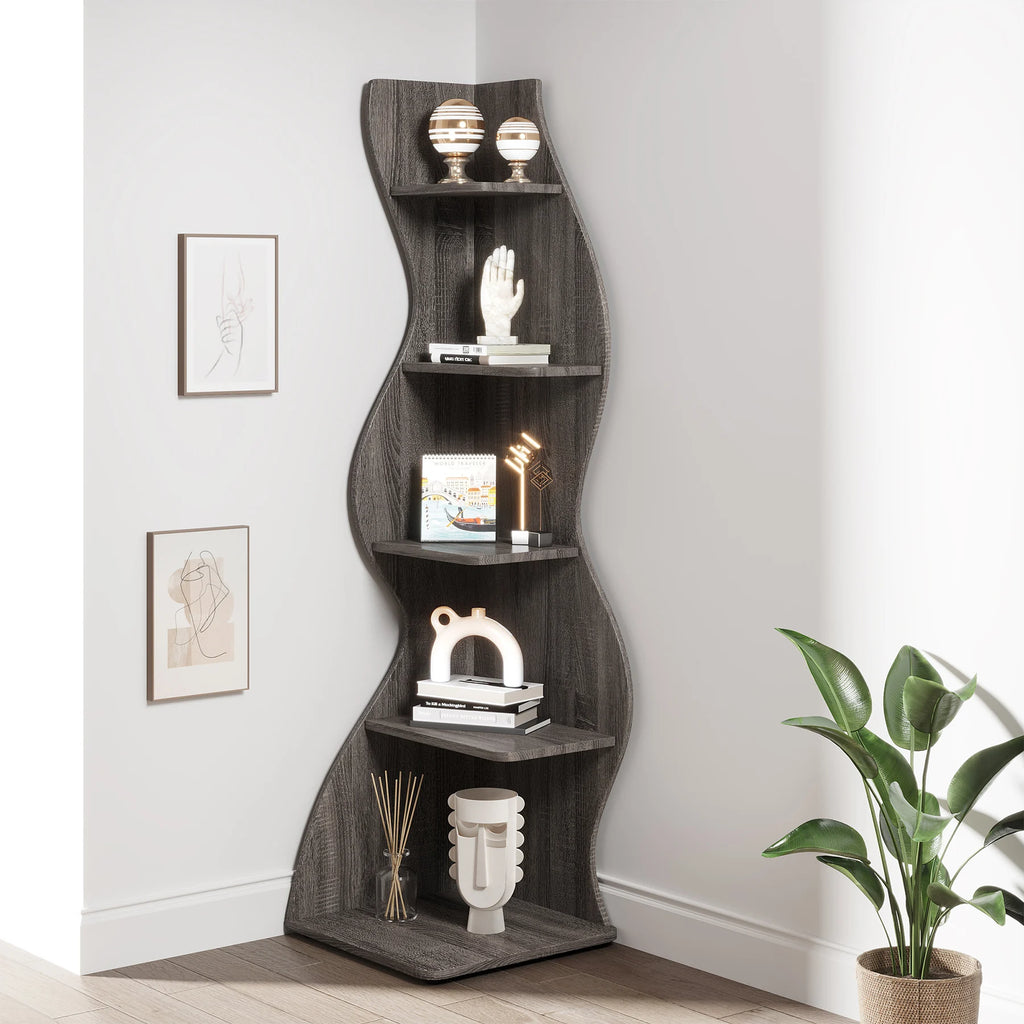 5-Tier Corner Bookshelf