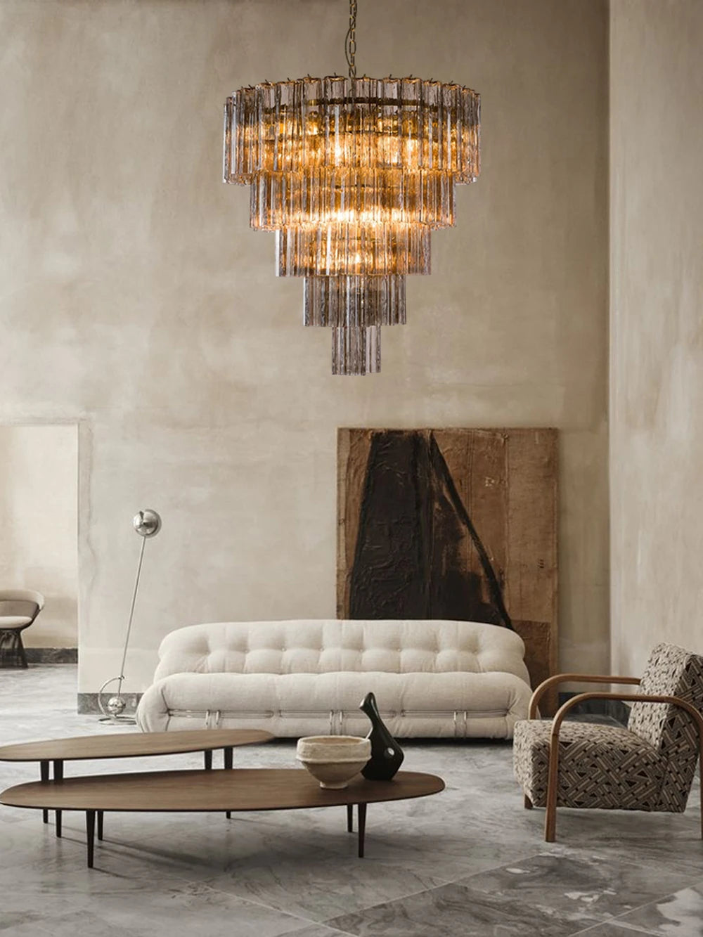 Art Glass Dimmable LED Chandelier
