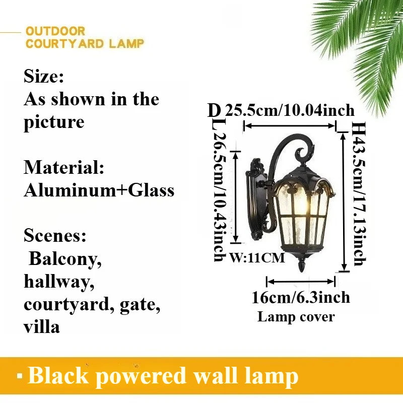 Vintage Solar Waterproof Wall Light