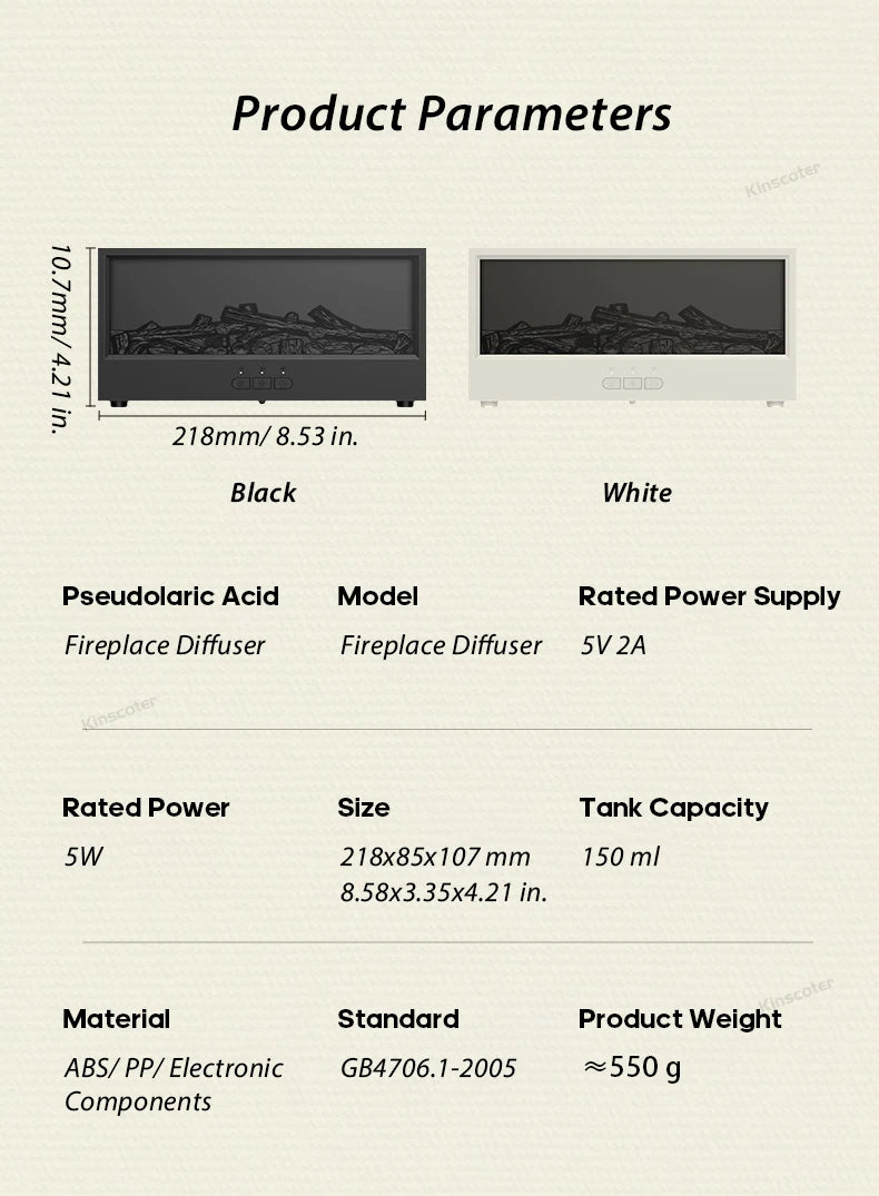 Color-Changing Fireplace Aroma Diffuser