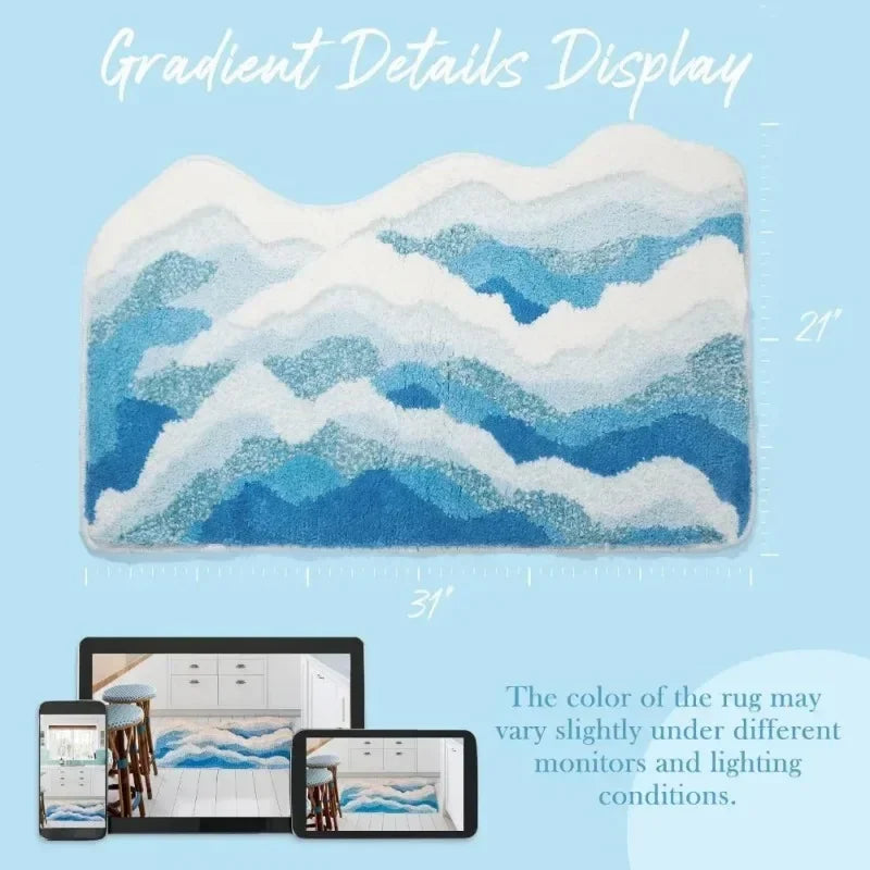 Ocean Wave Tufted Accent Rug