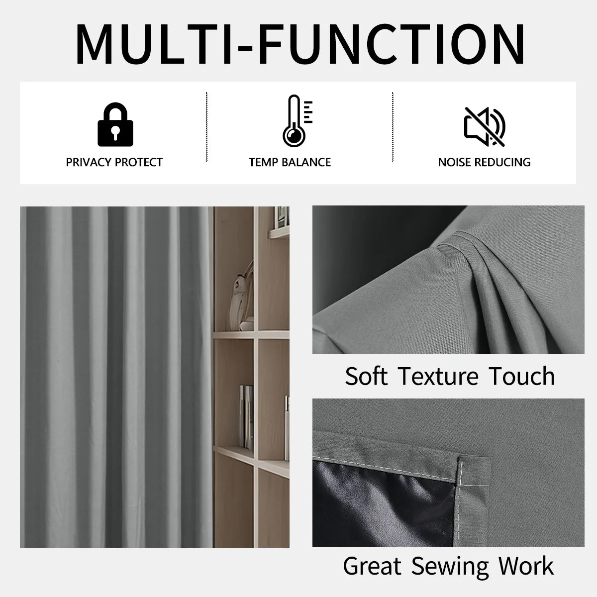 Custom Size 1Pc Hook 100% Blackout Curtains for Living Room Bedroom Thermal Insulated Waterproof Window Decor 창문커텐 Door Blinds
