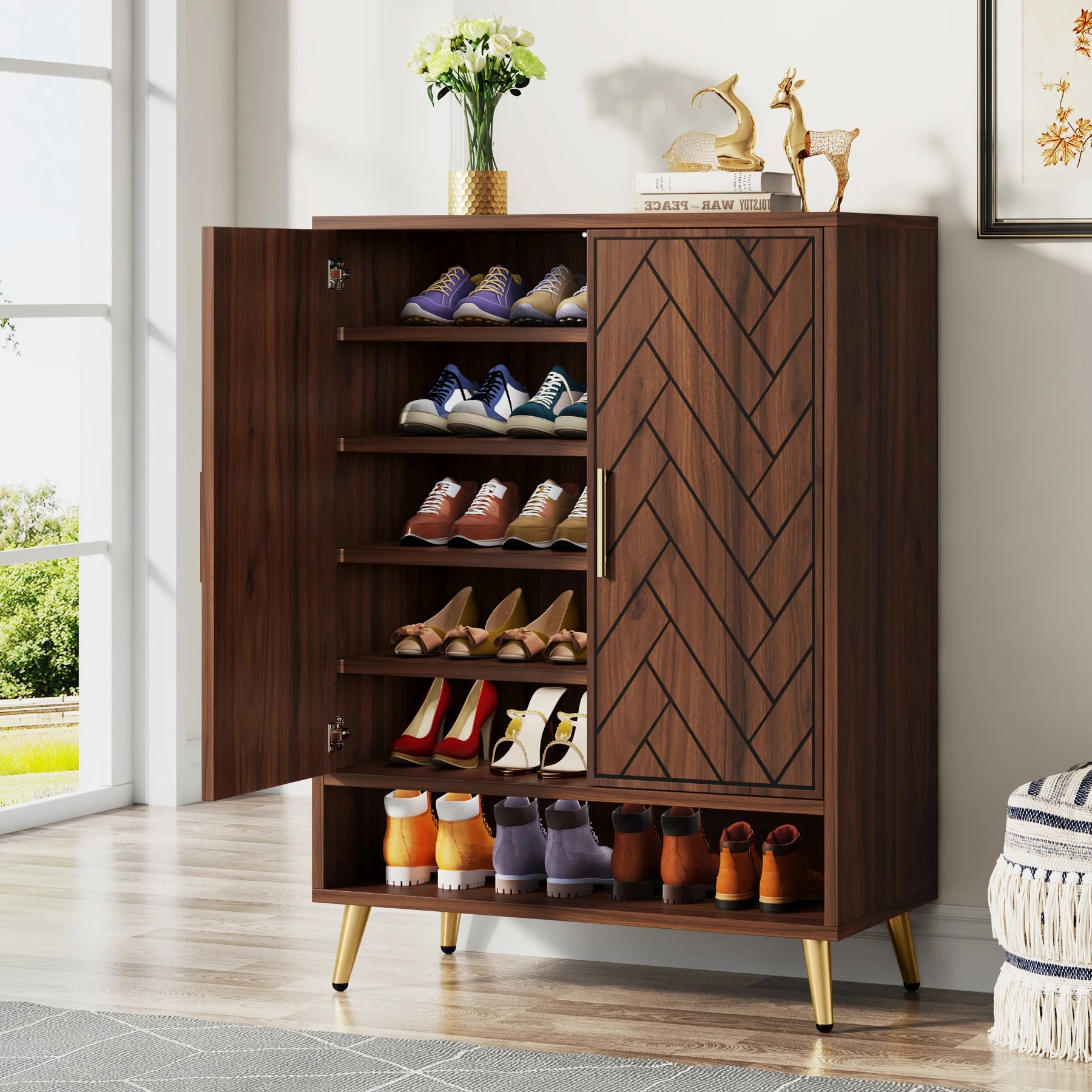 WalnutHaven 6-Tier Shoe Cabinet — WESTMERE