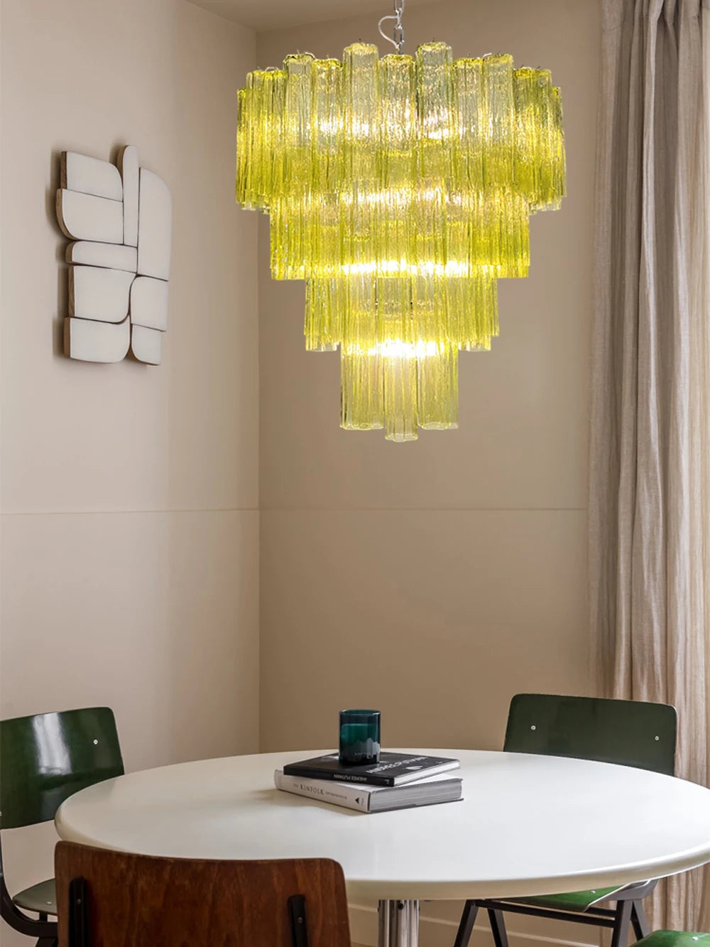 Art Glass Dimmable LED Chandelier