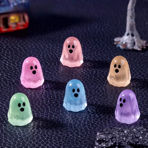 10/20/50pcs Luminous Ghost Figures - Glowing At Night Mini Action Figure Micro Landscape Miniatures, for Halloween Decoration
