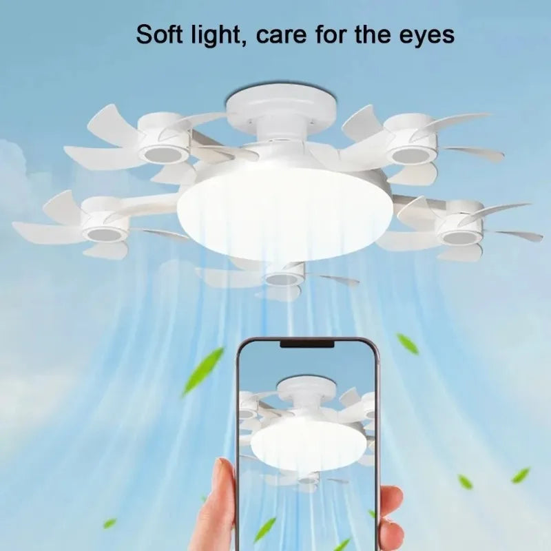 Motion-Sensor LED Ceiling Fan with Light