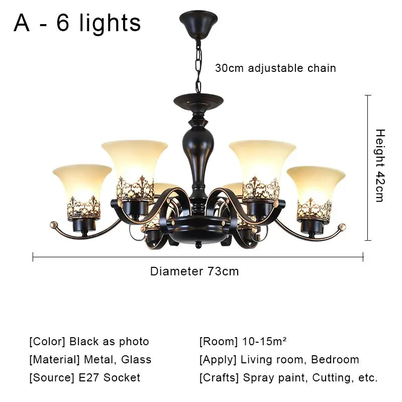 Glass Vintage Chandelier