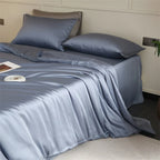 Mulberry Silk Bedding Set Luxury Natural 100% Silk Duvet Cover Set Bed Sheet Pillowcase Single Double Bedsheet King Queen Size