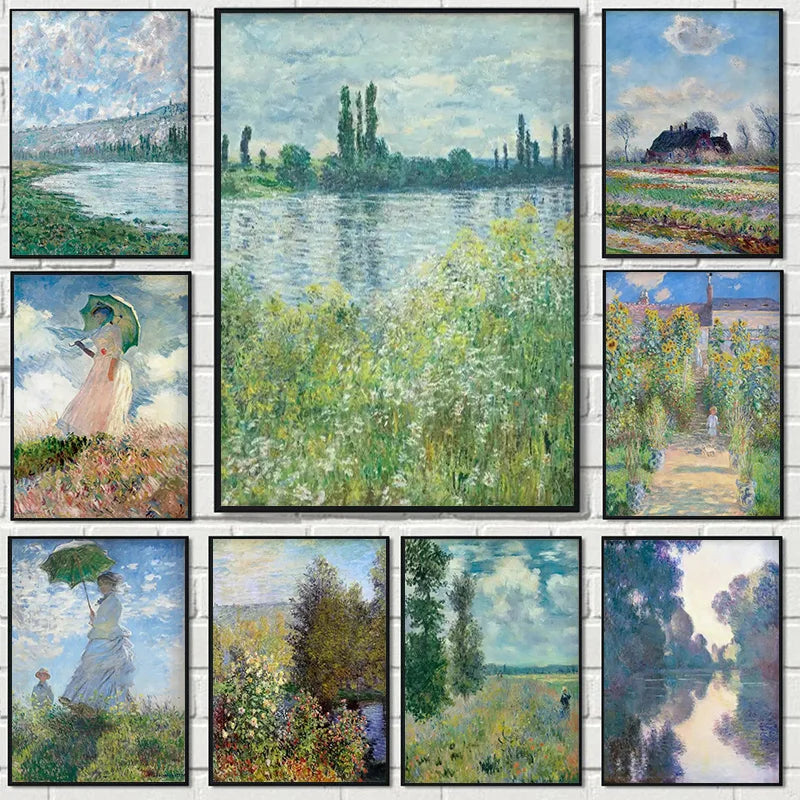 Impressionist Garden Landscape Canvas Print
