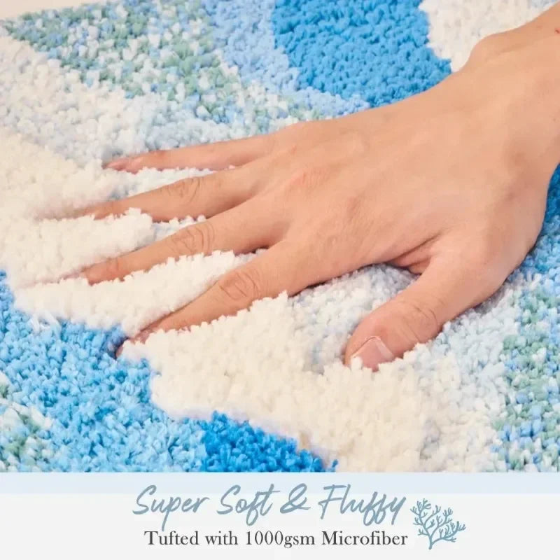 Ocean Wave Tufted Accent Rug