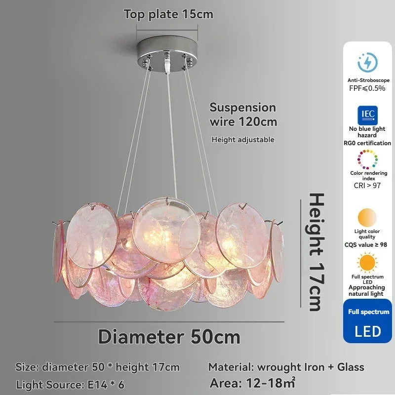Italian-Style Multicolor Glass Chandelier