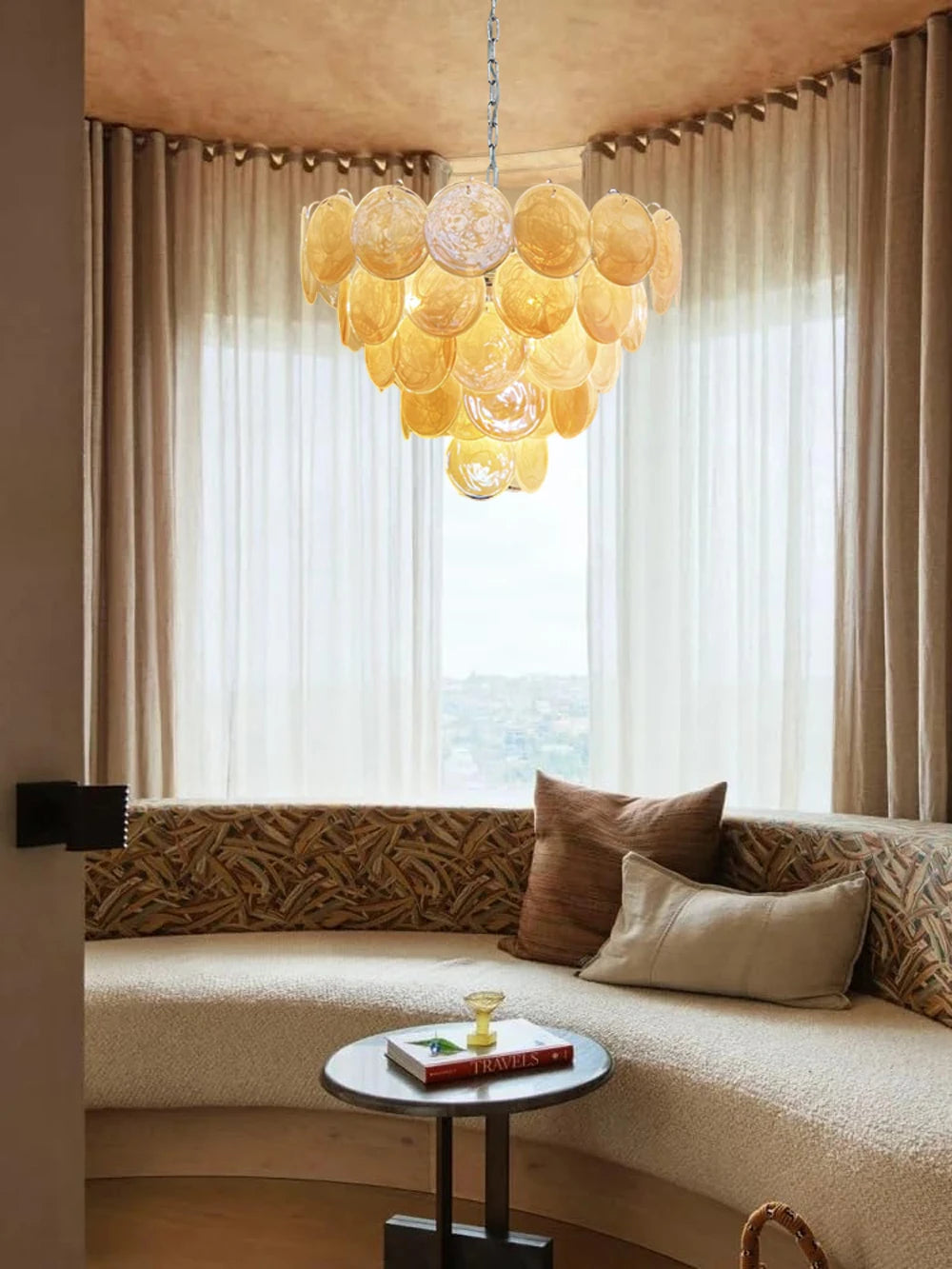 Dimmable Glass-Piece LED Chandelier