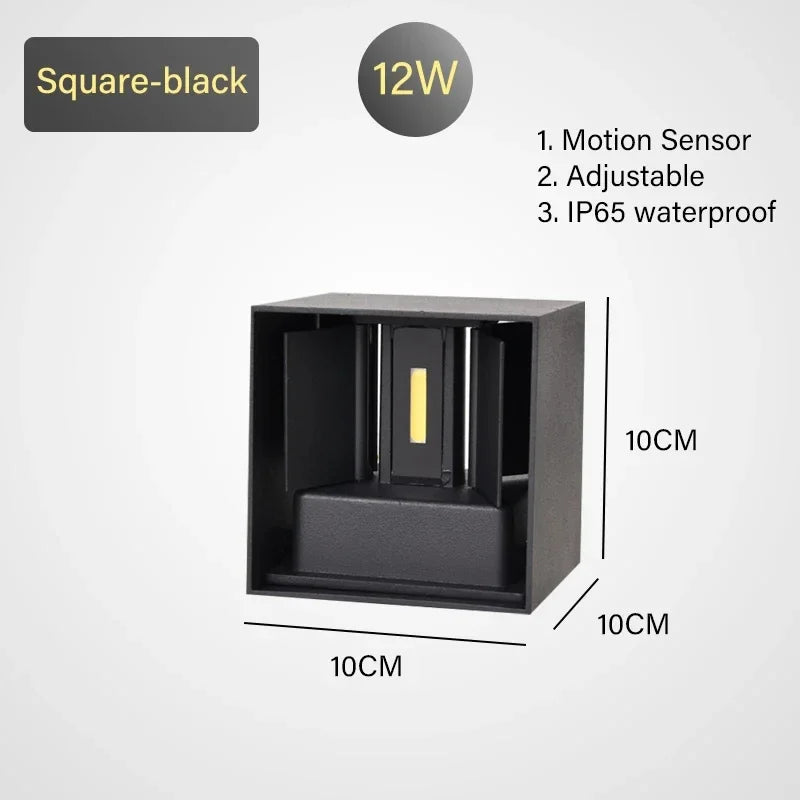 Waterproof Motion-Sensor LED Wall Light