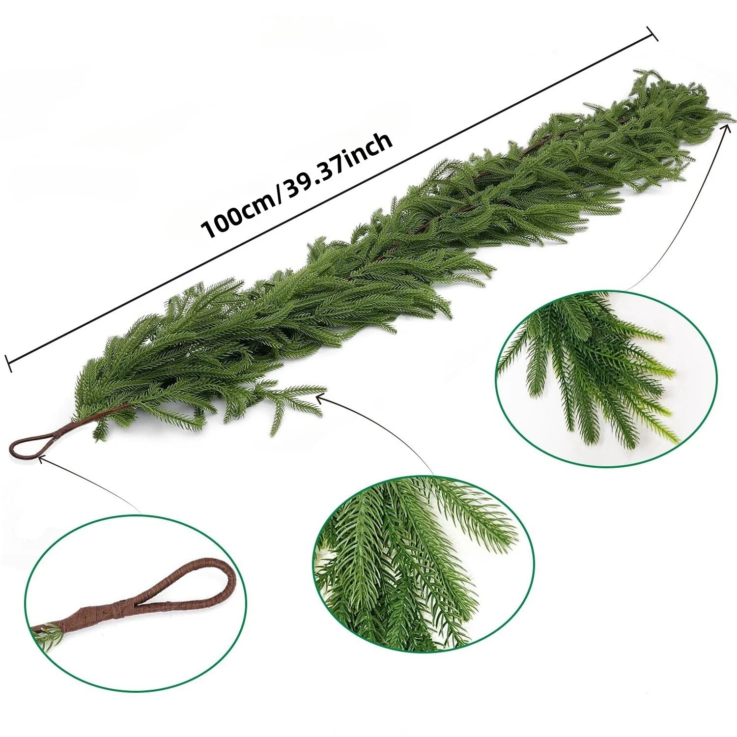 Artificial Norfolk Pine Christmas Wreath