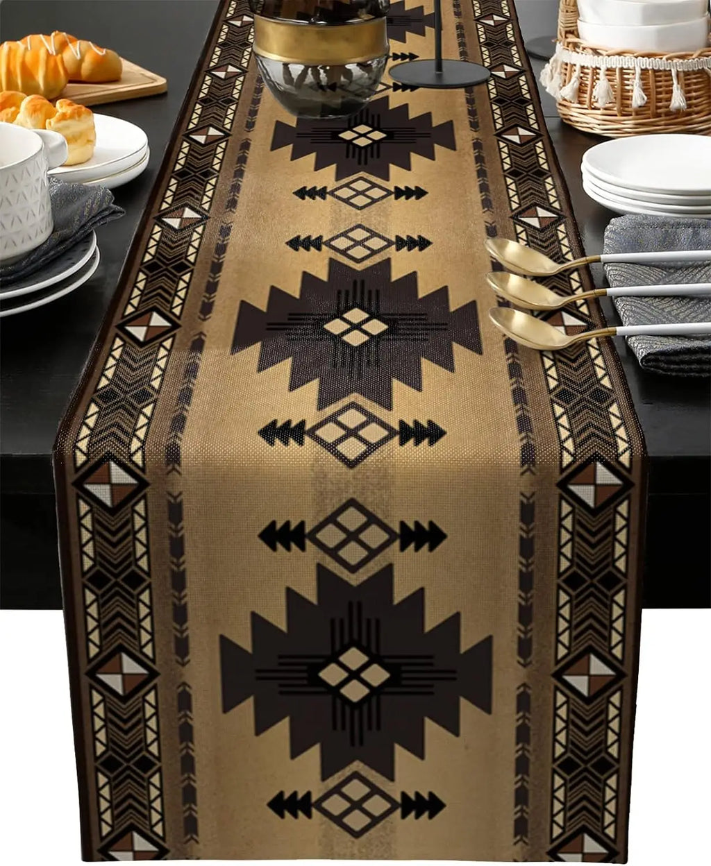 Boho American Indian Style Linen Table Runners Dresser Scarves Table Decor Reusable Kitchen Dining Table Runners Party Decor