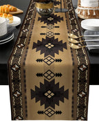 Boho American Indian Style Linen Table Runners Dresser Scarves Table Decor Reusable Kitchen Dining Table Runners Party Decor