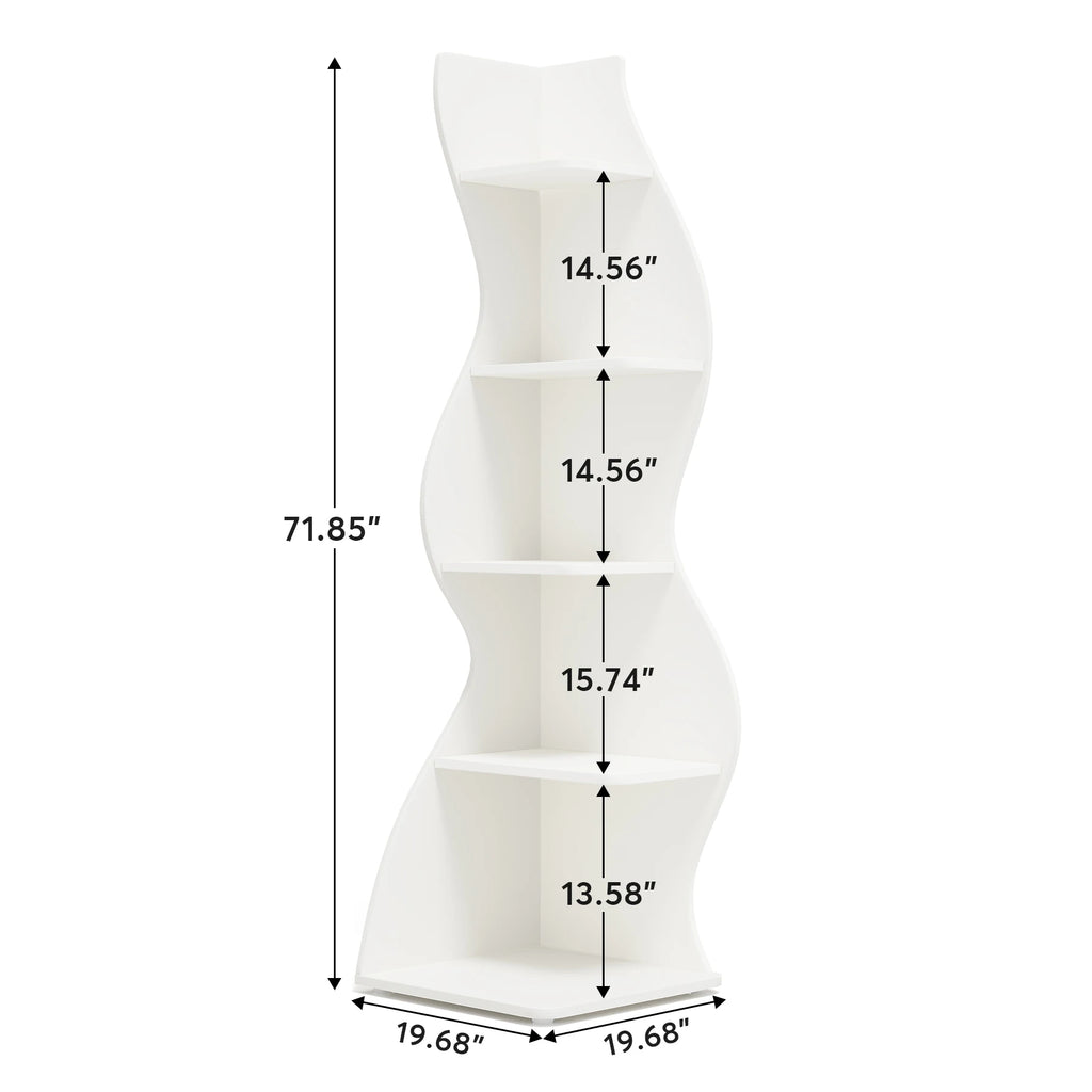 5-Tier Corner Bookshelf