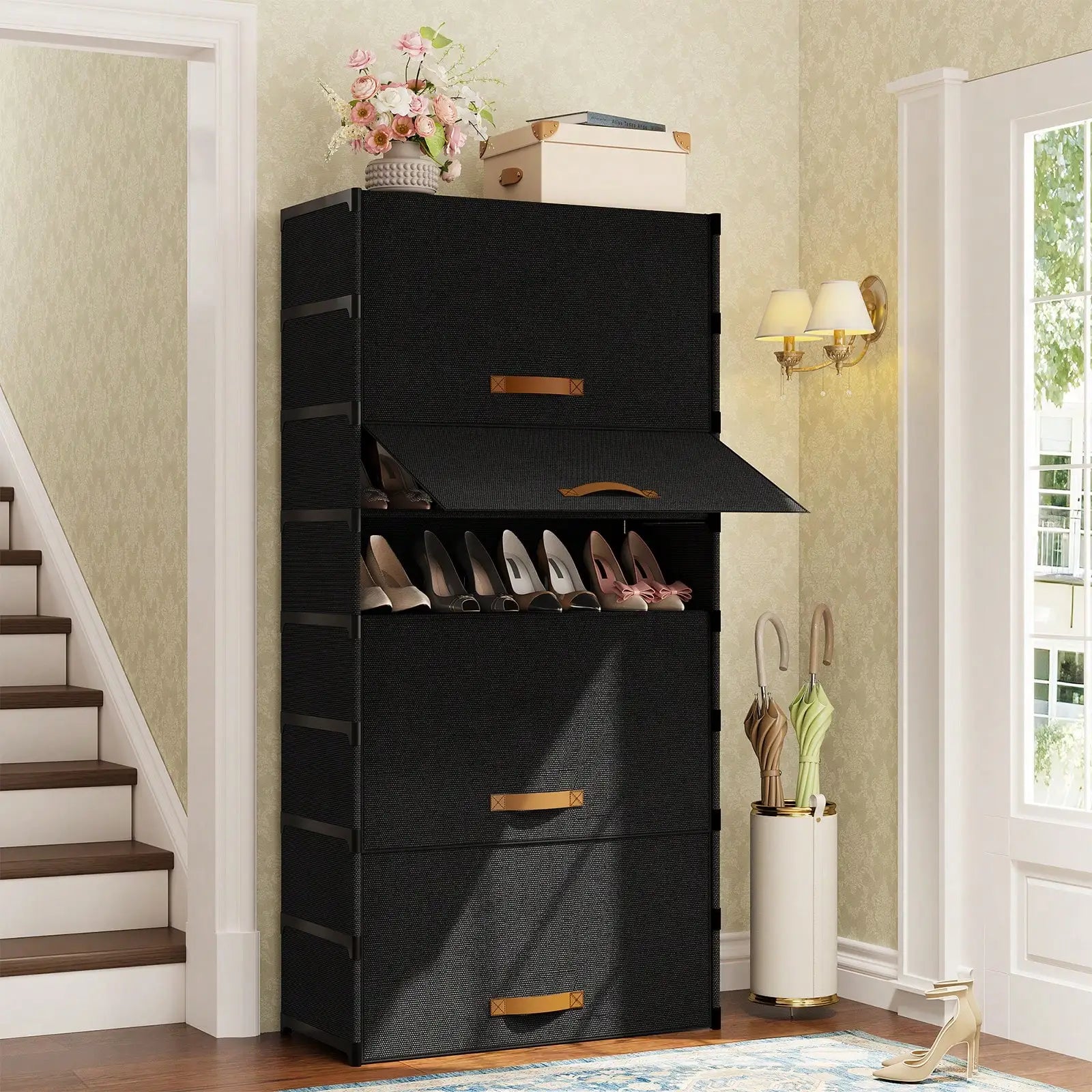 9-Tier Dustproof Shoe Storage Cabinet