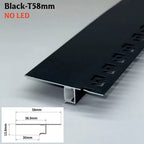 1m Ultra Narrow Shadow Gap LED Aluminum Profile Recessed