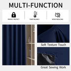 Custom Size 1Pc Hook 100% Blackout Curtains for Living Room Bedroom Thermal Insulated Waterproof Window Decor 창문커텐 Door Blinds