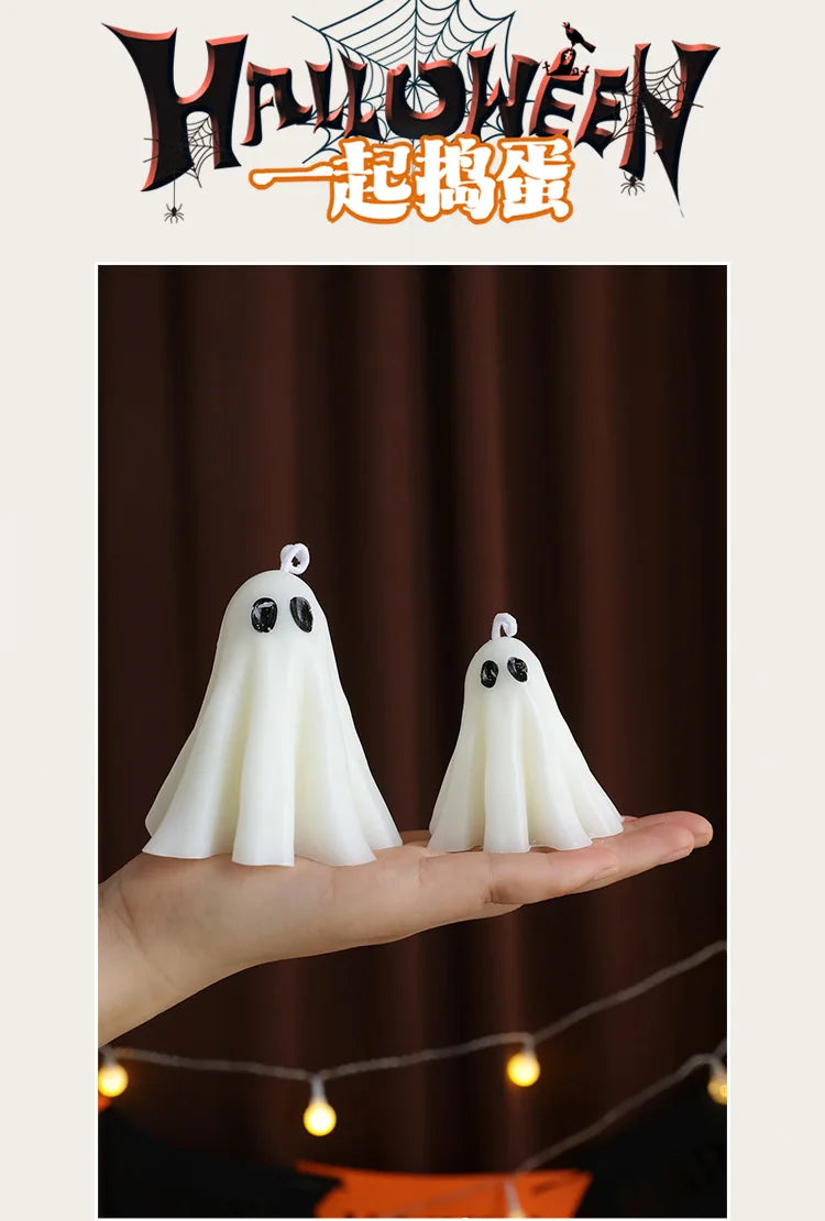 Halloween Ghost Candle Atmosphere Home Modeling Wax Set Ghost Premium Gifts Aromatherapy Home Decoration Gifts