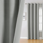 Blackout Thermal Curtains with Inner Lining, Noise Reduction Drapes for Bedroom Balcony Window, Thickened Privacy Shades
