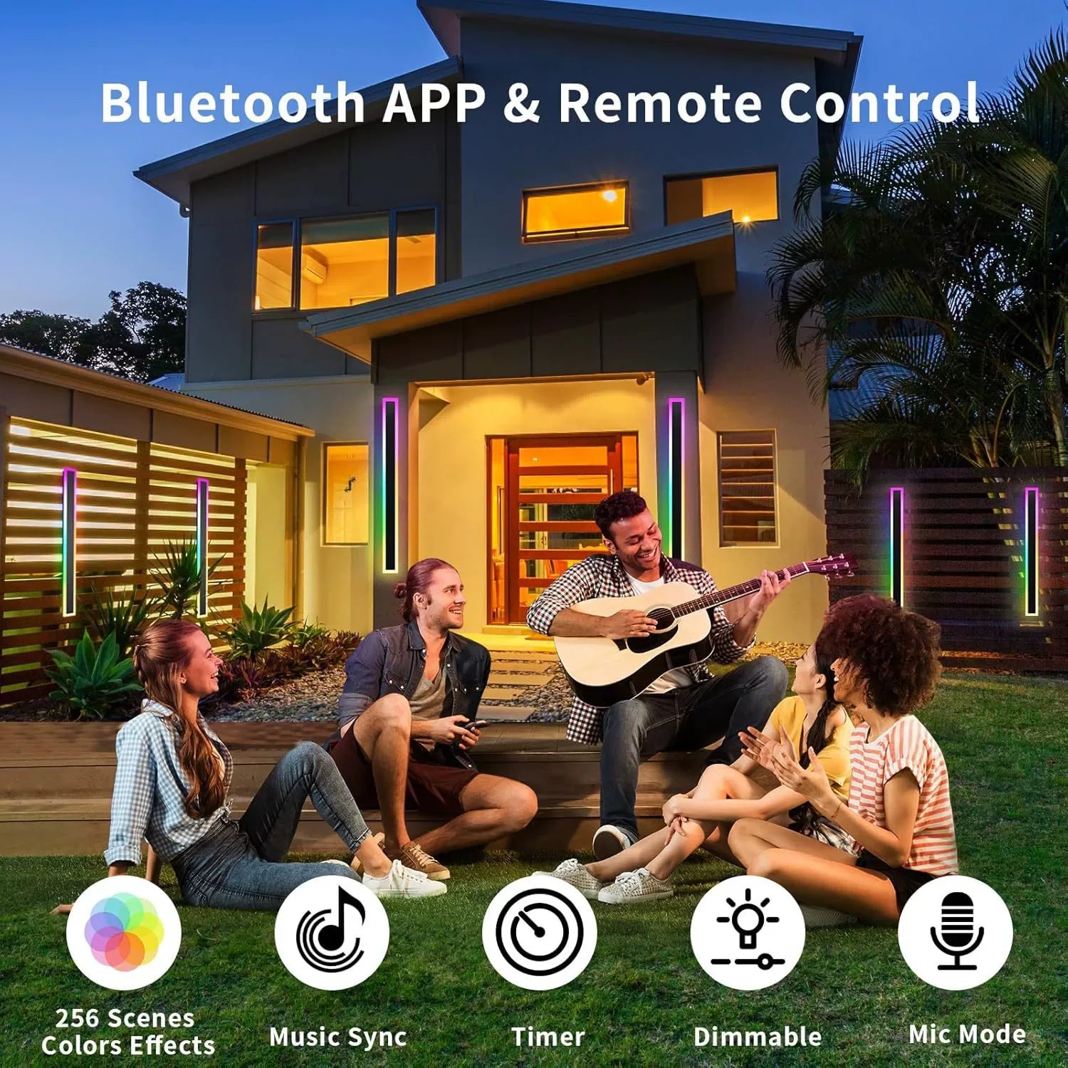 Remote-Control Outdoor Wall Light