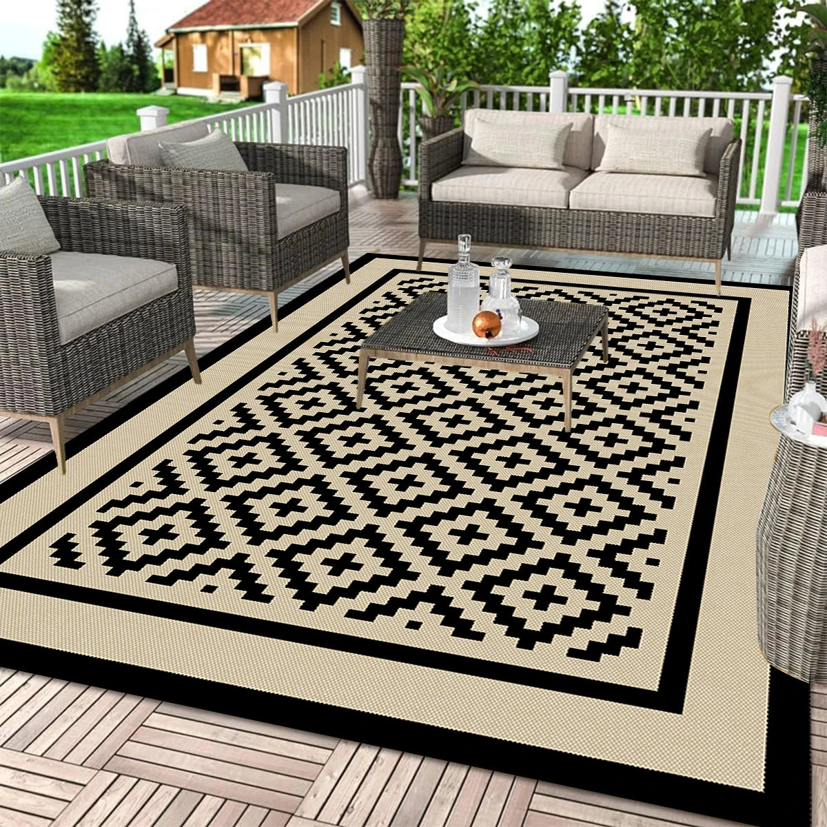 Reversible Woven Patio Rug