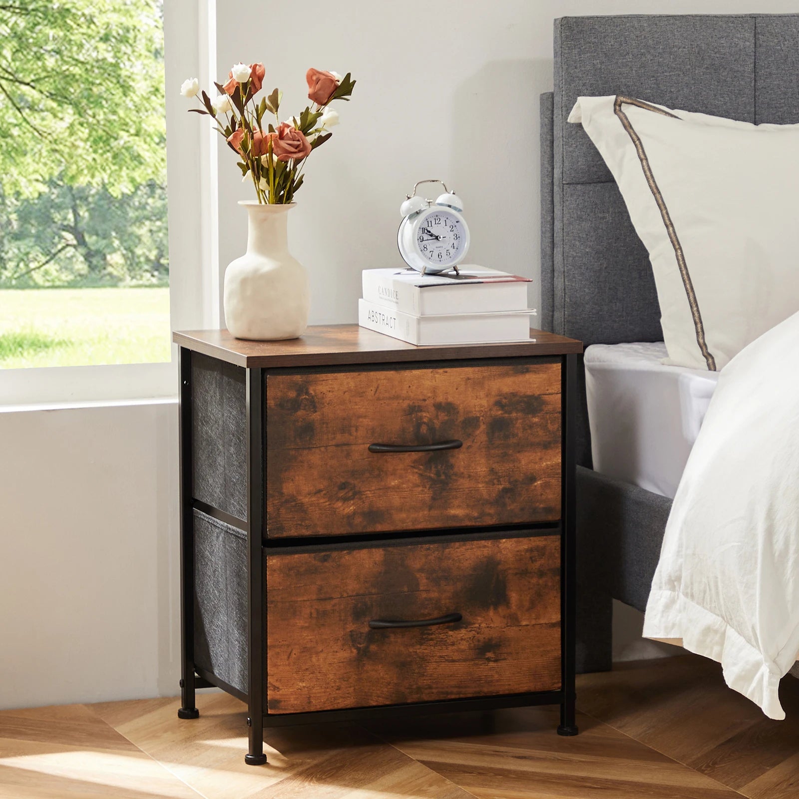 Fabric Drawer Nightstand