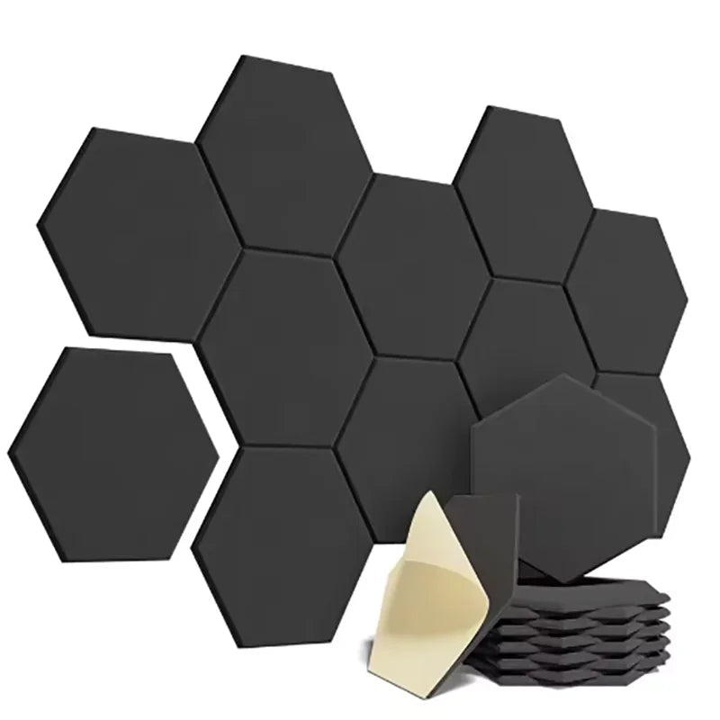 6-Pack Hexagonal Self-Adhesive Acoustic Panels
