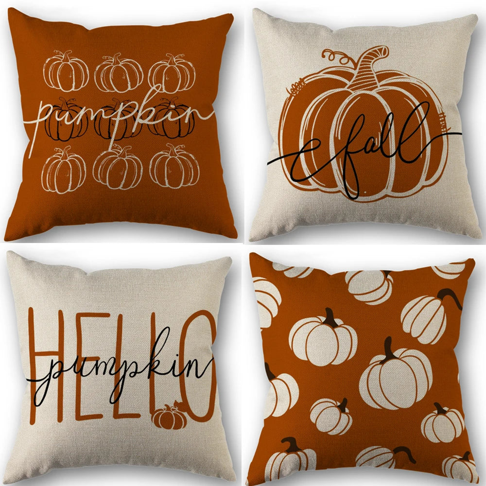 Vintage Pumpkin Fall Pillow Covers