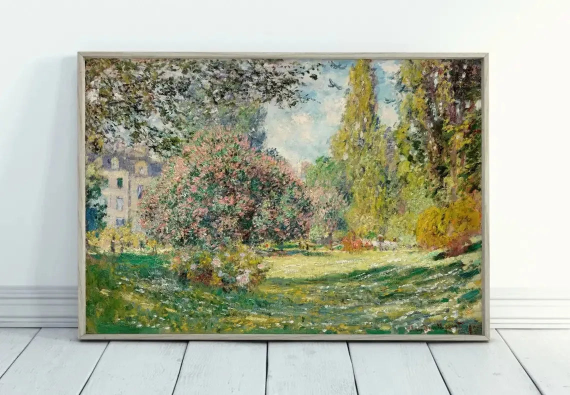 Impressionist Garden Landscape Canvas Print