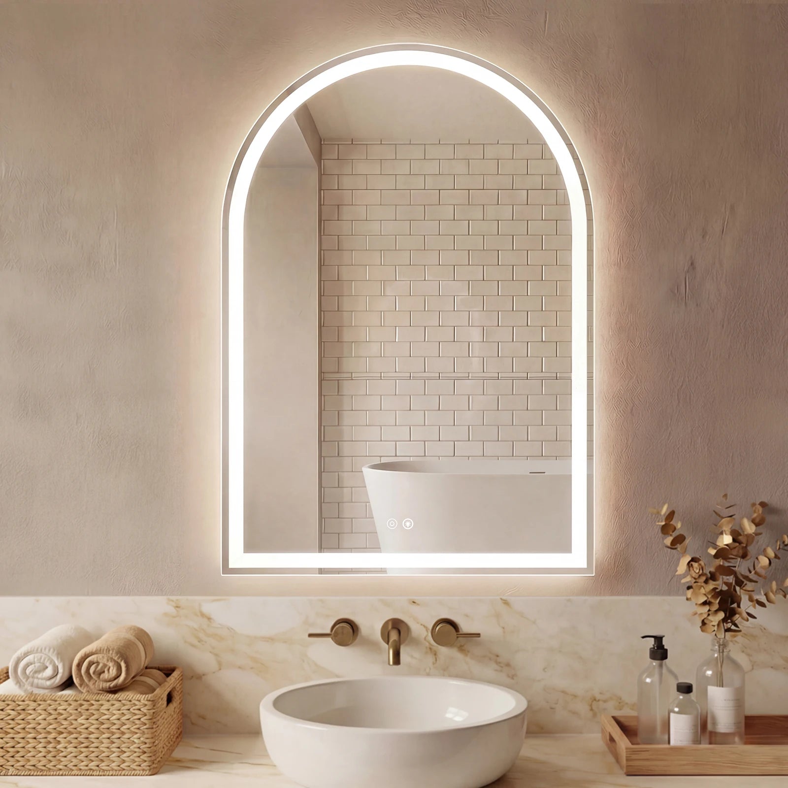 Arched LED Vanity Mirror — WESTMERE