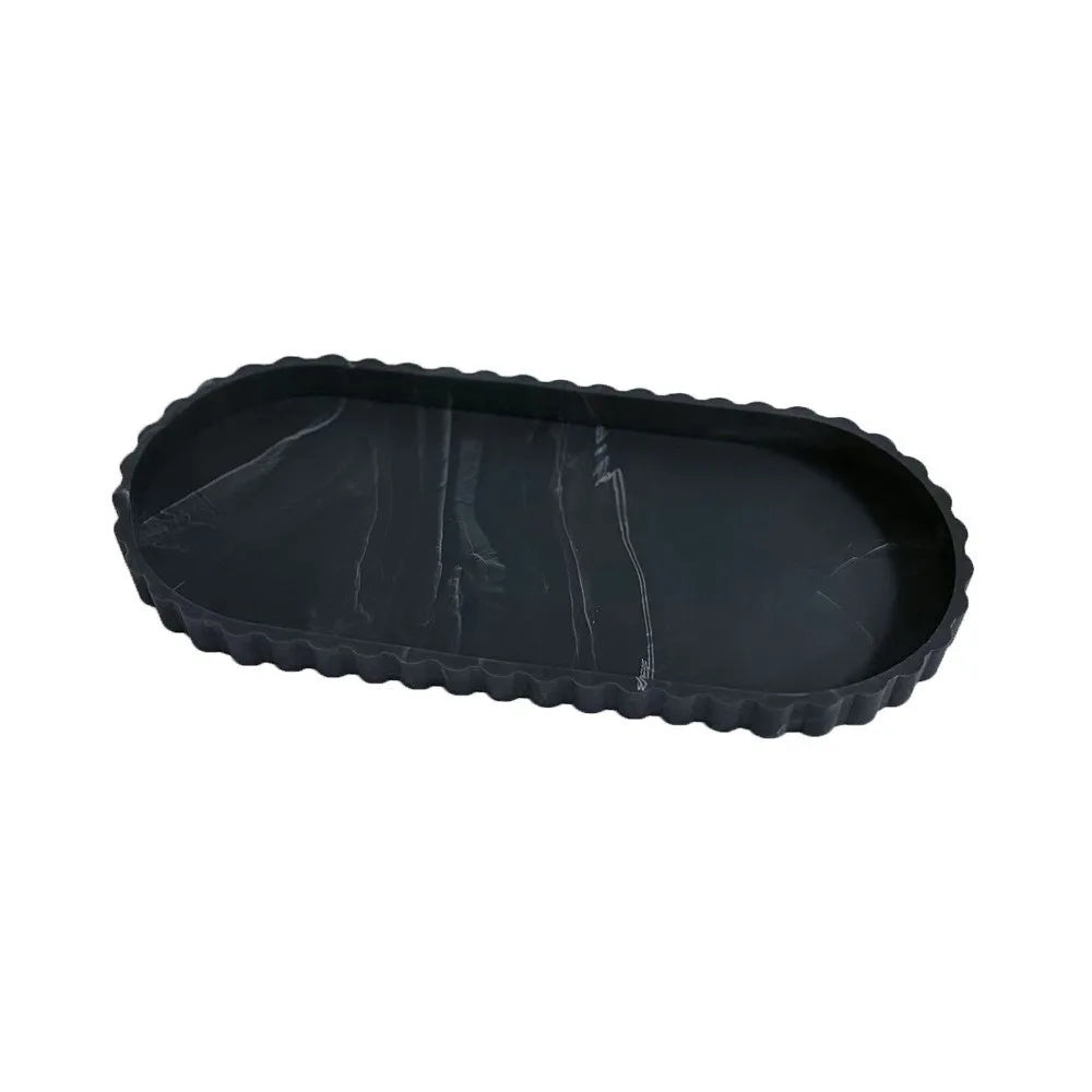Marble-Look Silicone Vanity Tray