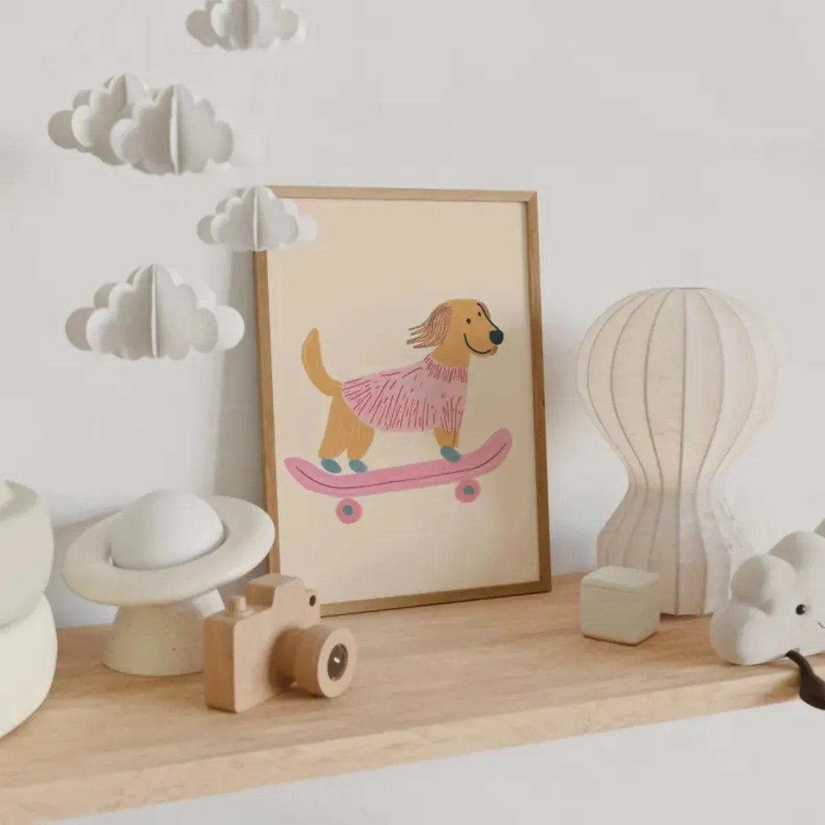 Skateboarding Dachshund Canvas Print — WESTMERE