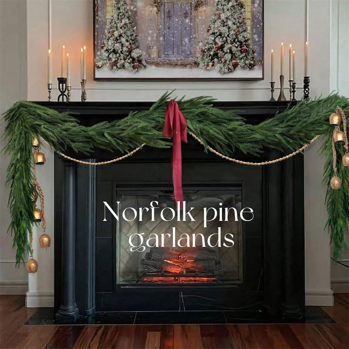 Full-Cascade Norfolk Pine Christmas Garland